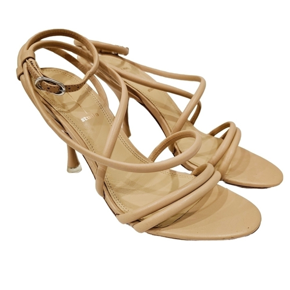 NEW Black Suede Studio Beige Sandal